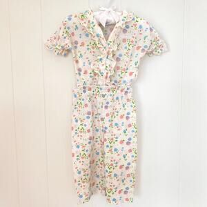 Vintage Carter's White Floral Pajama Set 1 Year